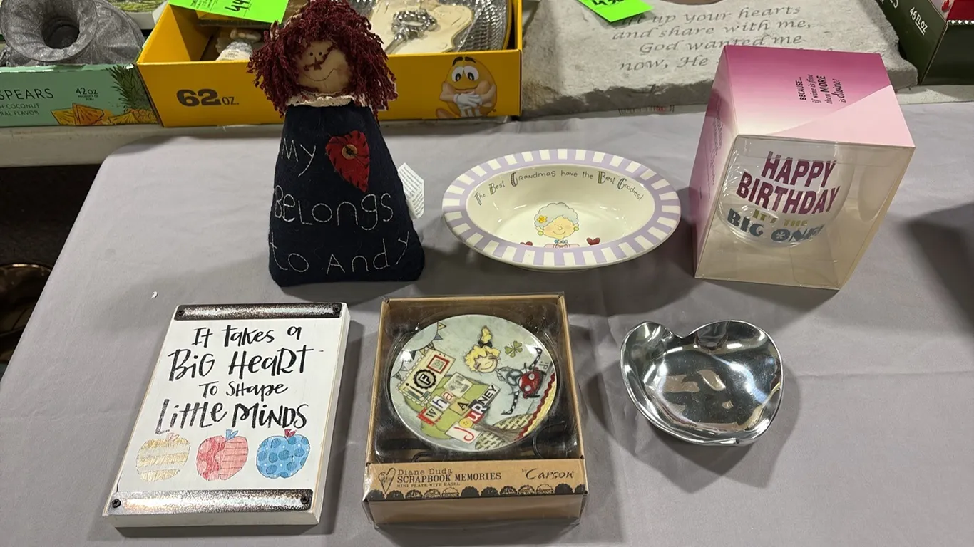 Wine Glass, Decor & Heart Dish