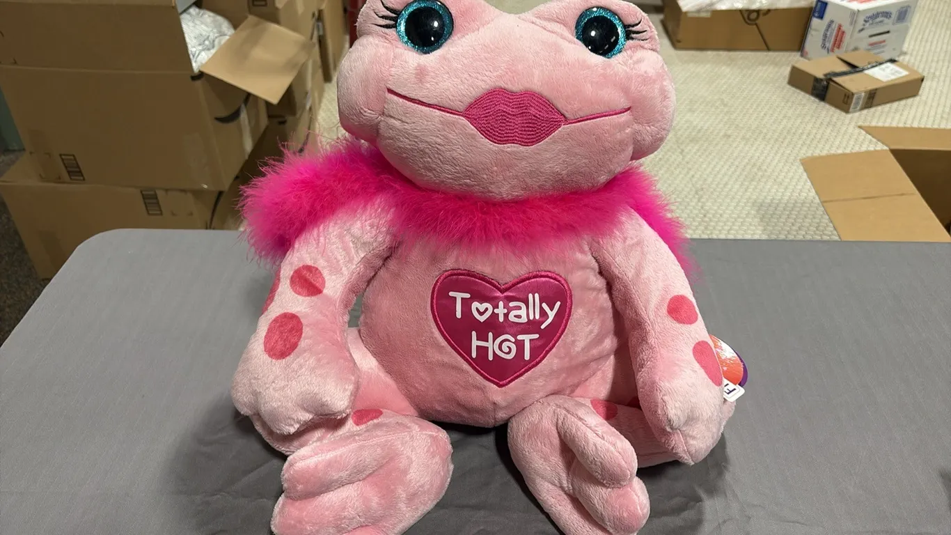 Pink Frog Stuffed Animal