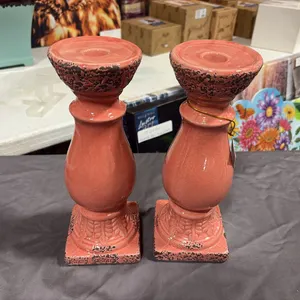 2- Pink Candle Holders
