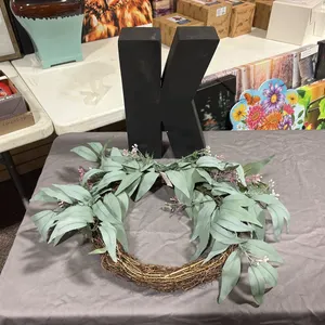 K Letter Decor & Wreath