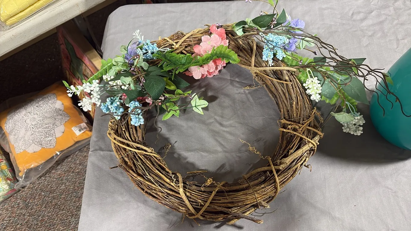 Wreath & Artificial Plant
