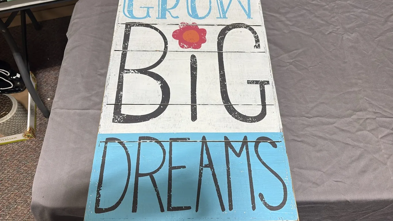 Grow Big Dreams Wood Sign