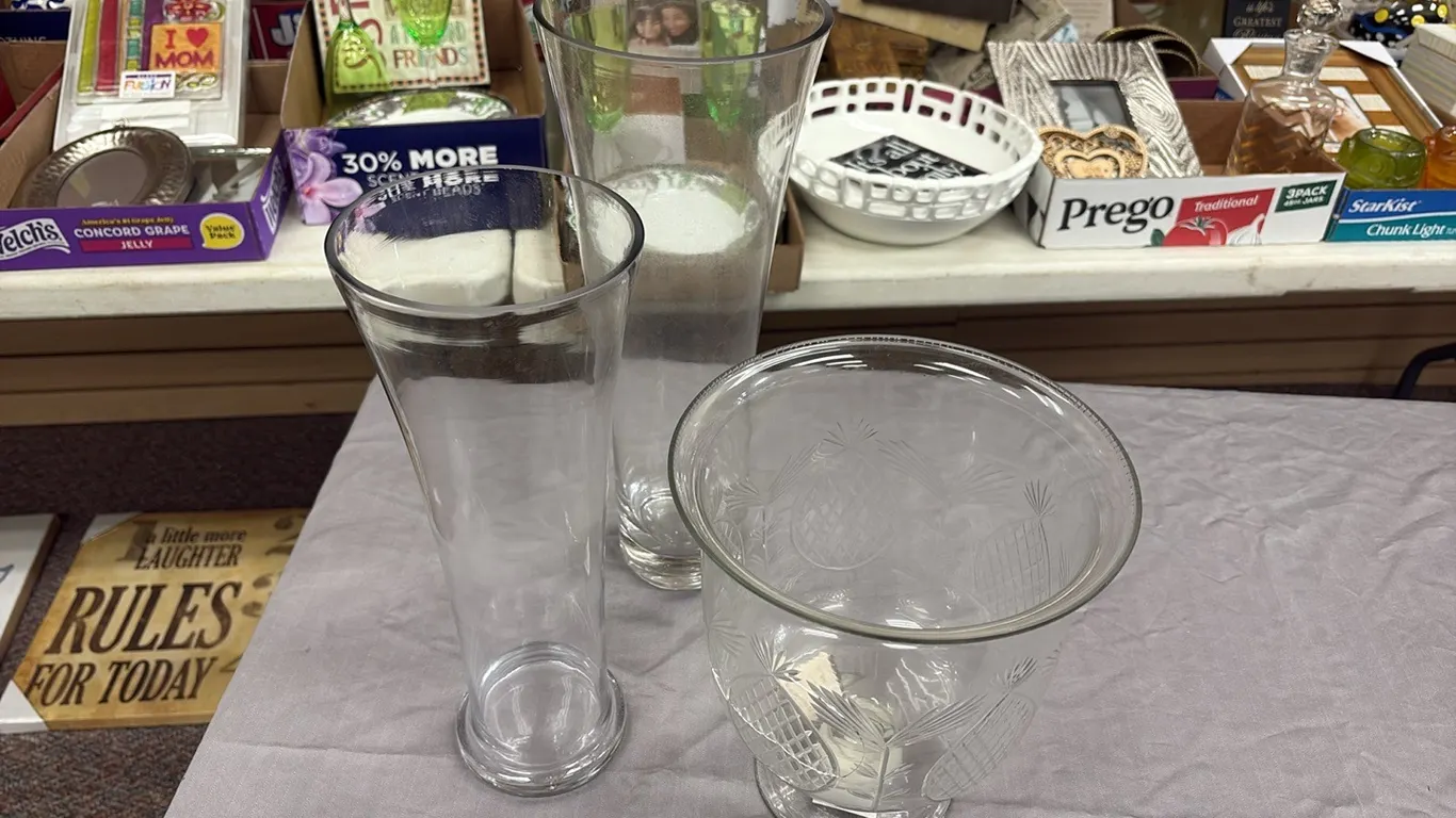 3- Glass Vases