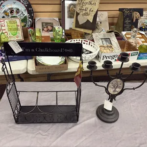 Chalkboard Wine Rack & Candle Holder