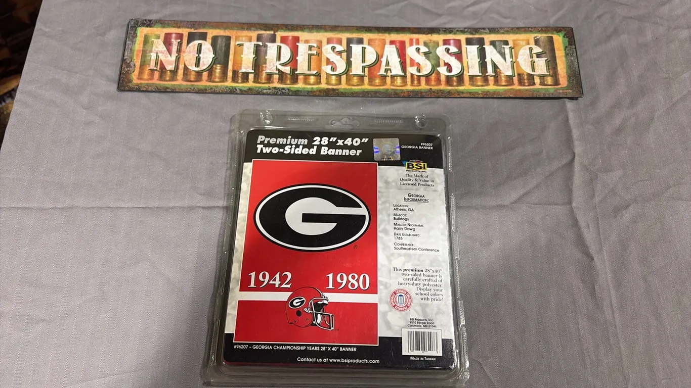 Georgia Banner & No Trespassing Sign