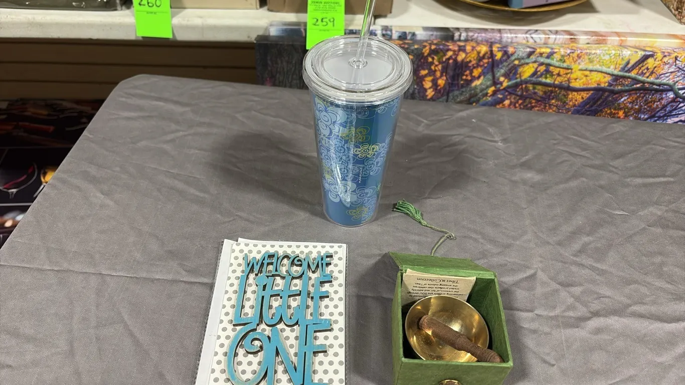 Cup, Sign & Meditation Bowl