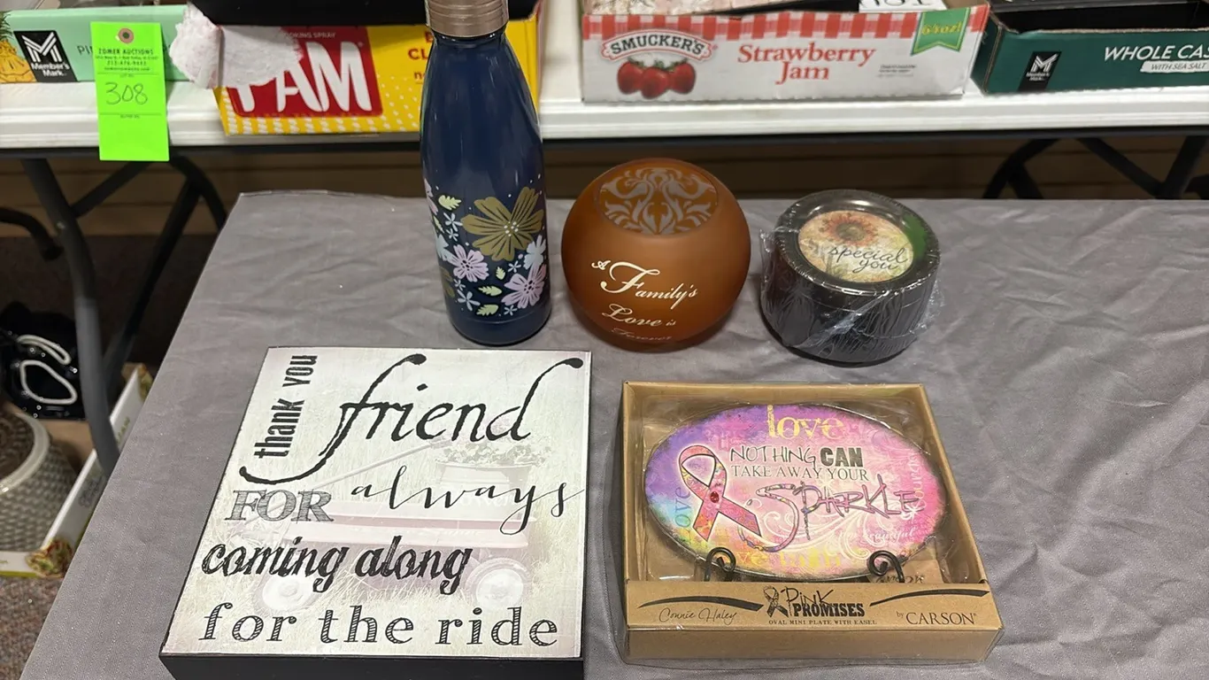 Water Bottle, Music Box, Sign & Decor