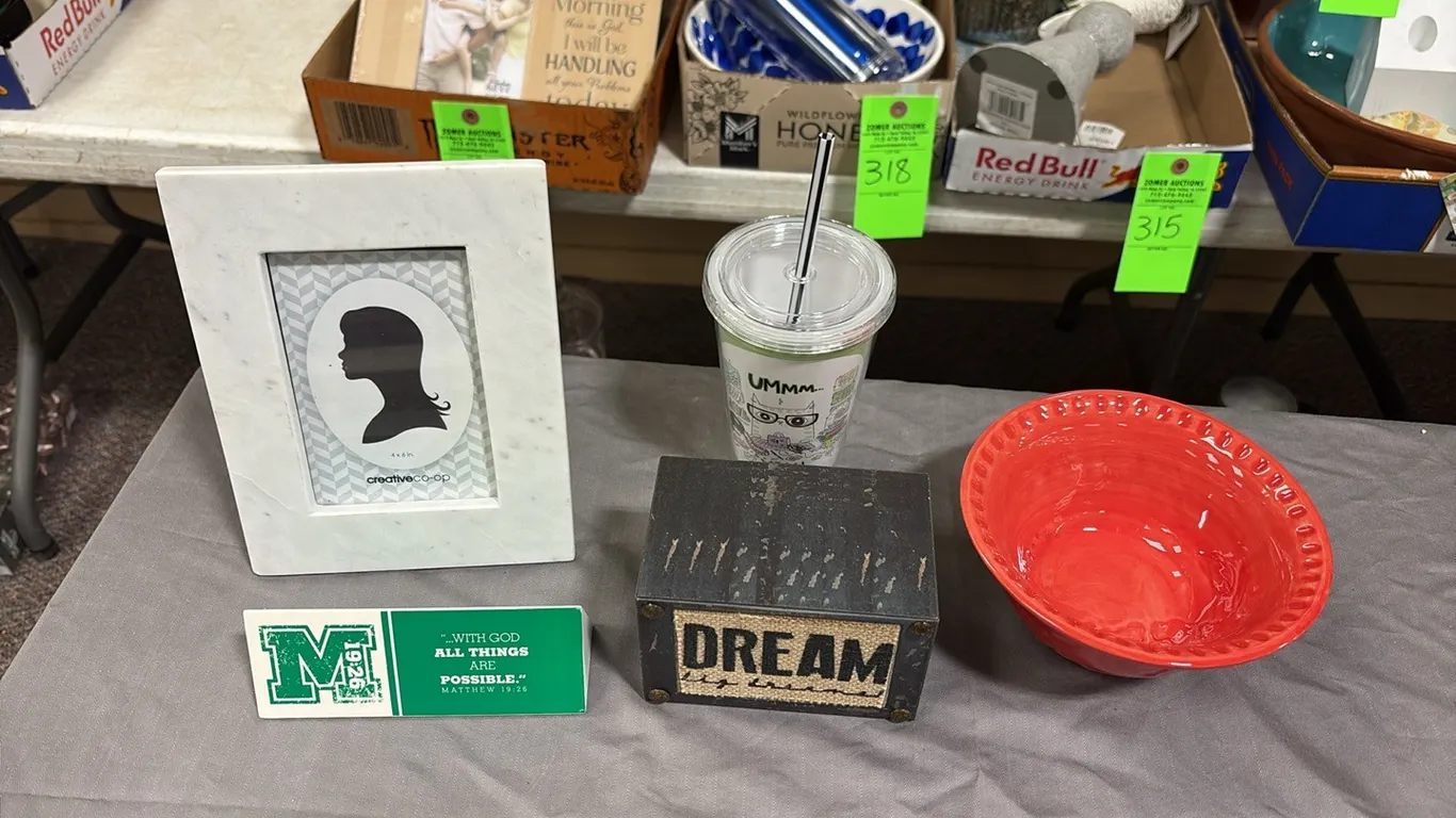 Picture Frame, Bowl, Water Bottle & Decor