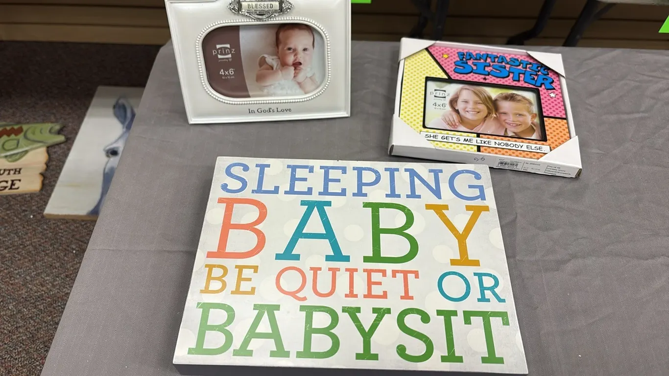 Baby Sleeping Sign & Picture Frames