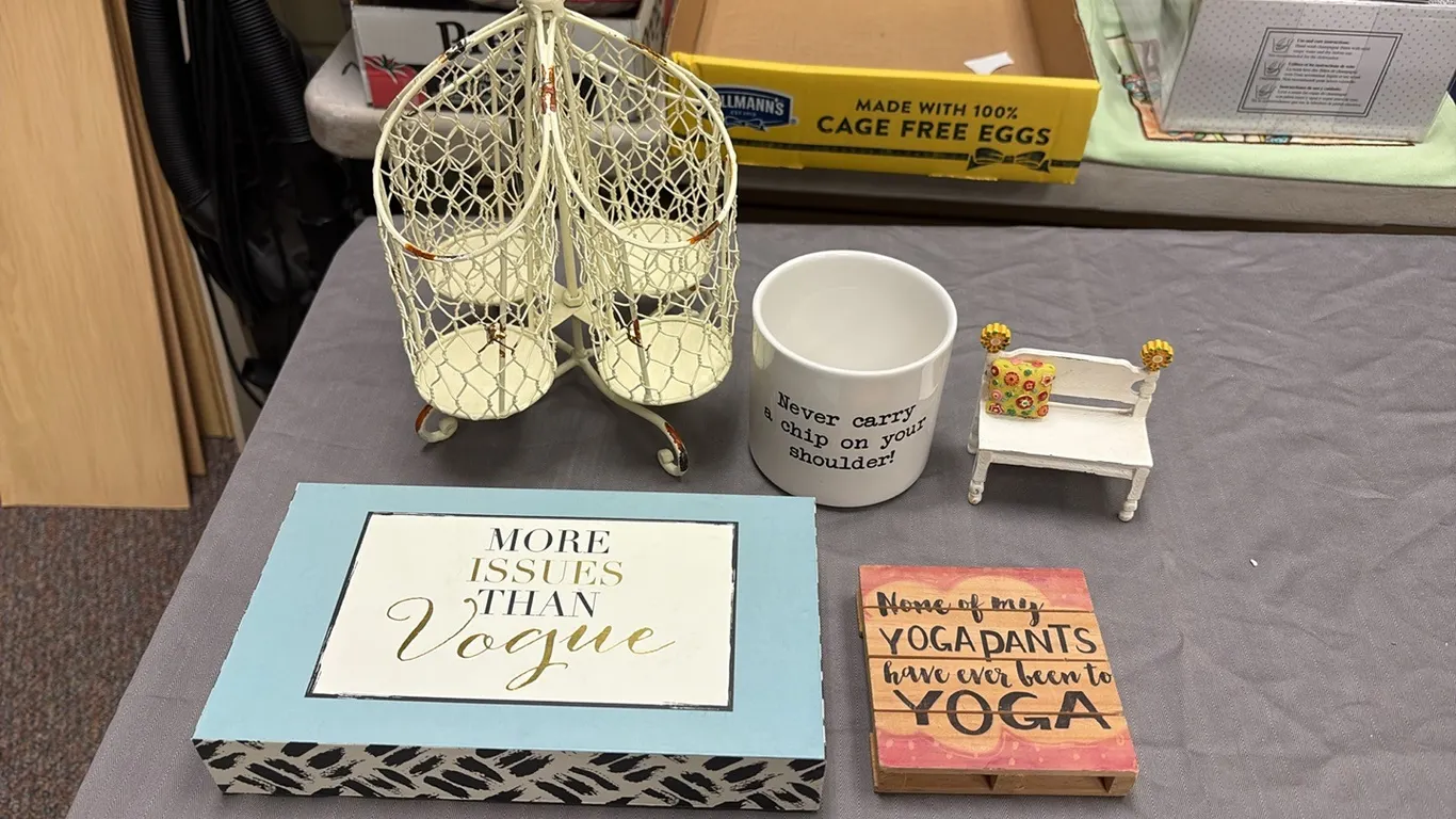 Wire Organizer, Decor & Jar