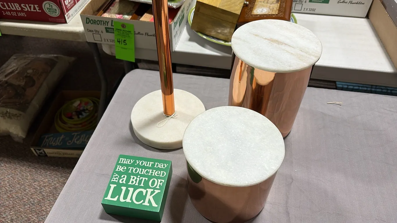 Sign & Copper Kitchen Items