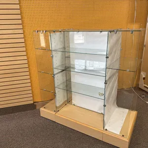 Double sided display shelves with 2 ends
