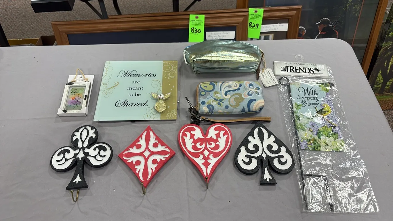 Wall Hooks, Small Flag & Decor