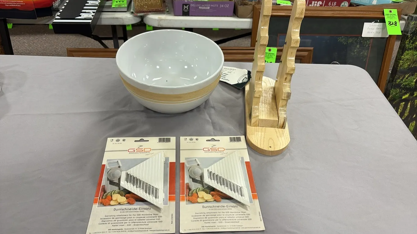 Ceramic Bowl, Tool Organizer & Garnishing Attachments