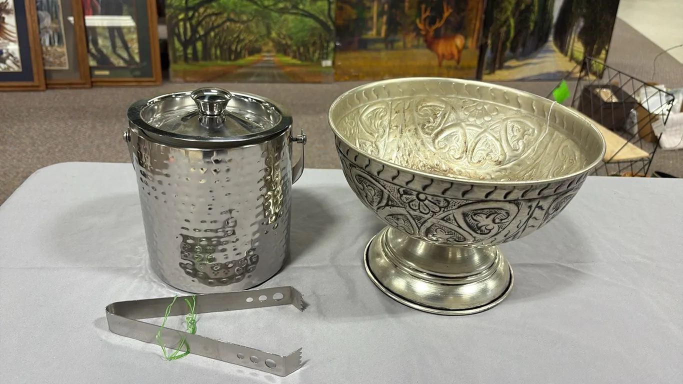 Ice Bucket & Decorative Bowl
