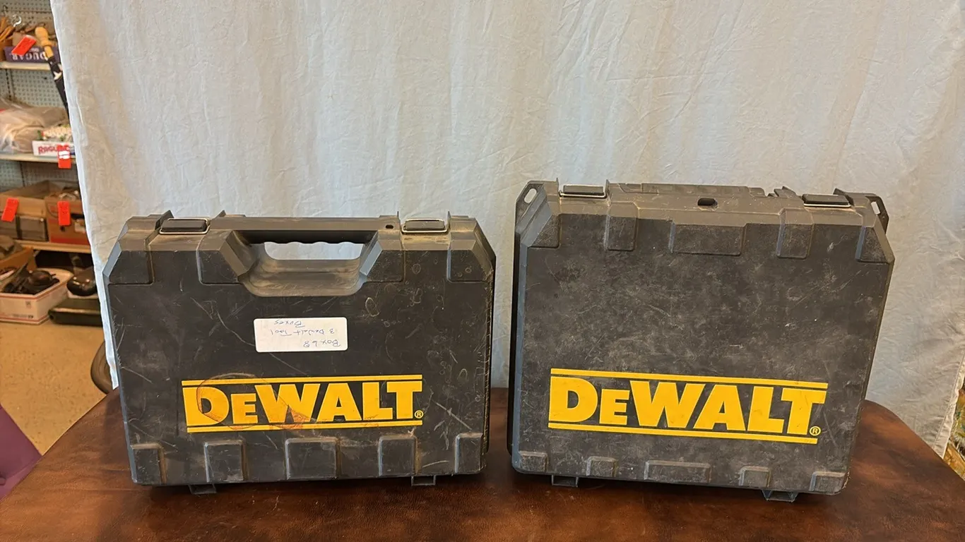 2- Empty Dewalt Tool Cases