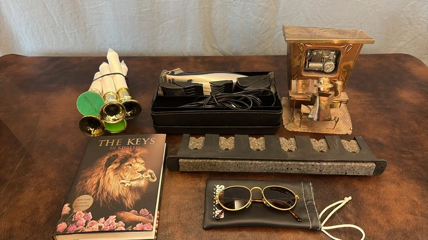 Bausch Lomb Sunglasses, Book, Trimmers & Piano Decor