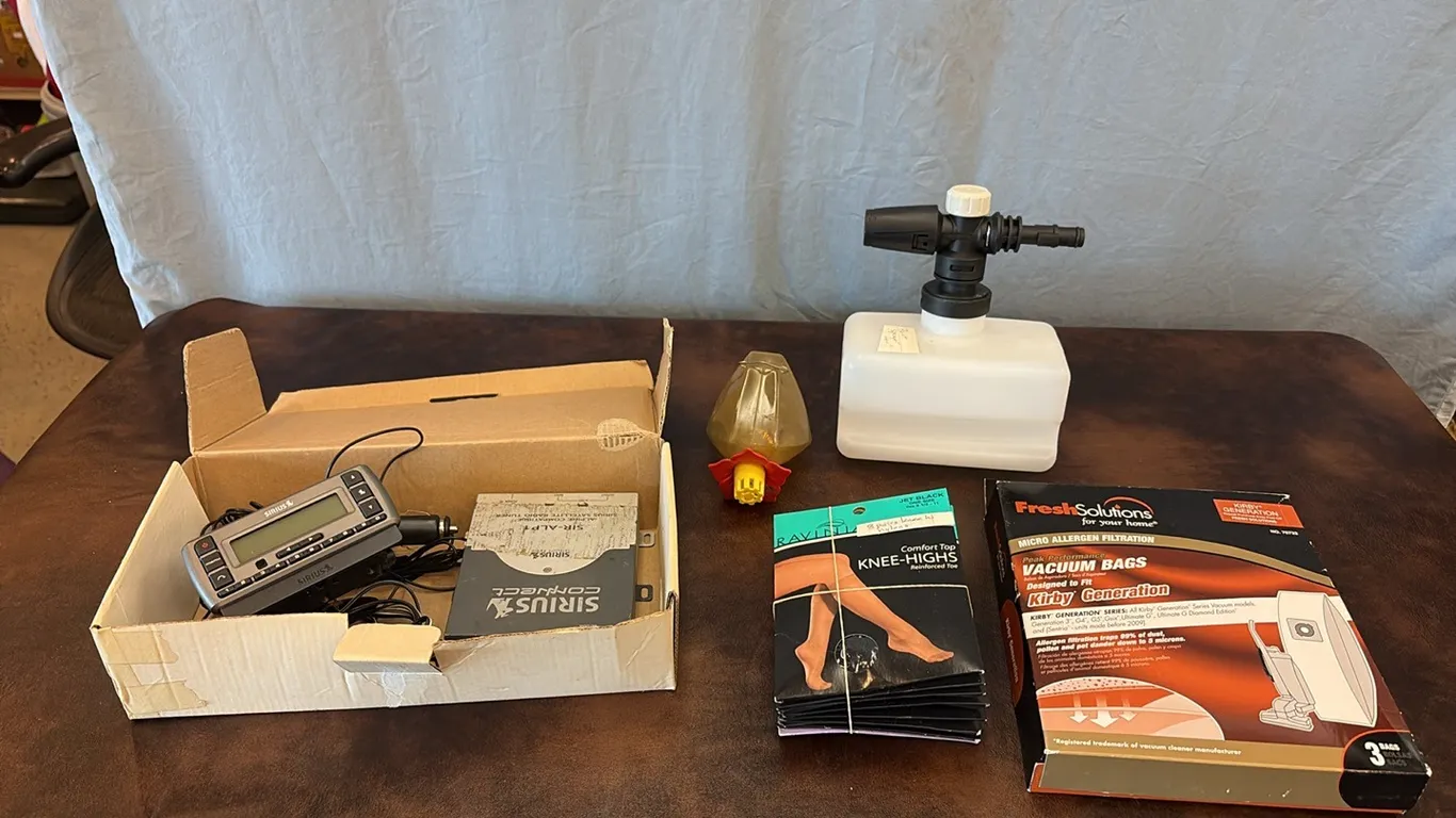 Sirius Connect Tuner, Nylons, Paint Sprayer & Misc