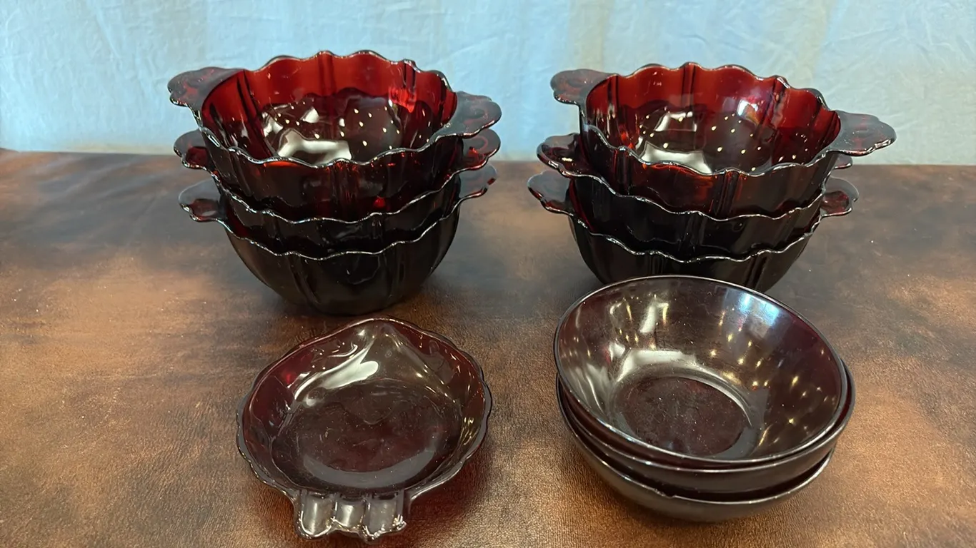 Red Glass Bowls