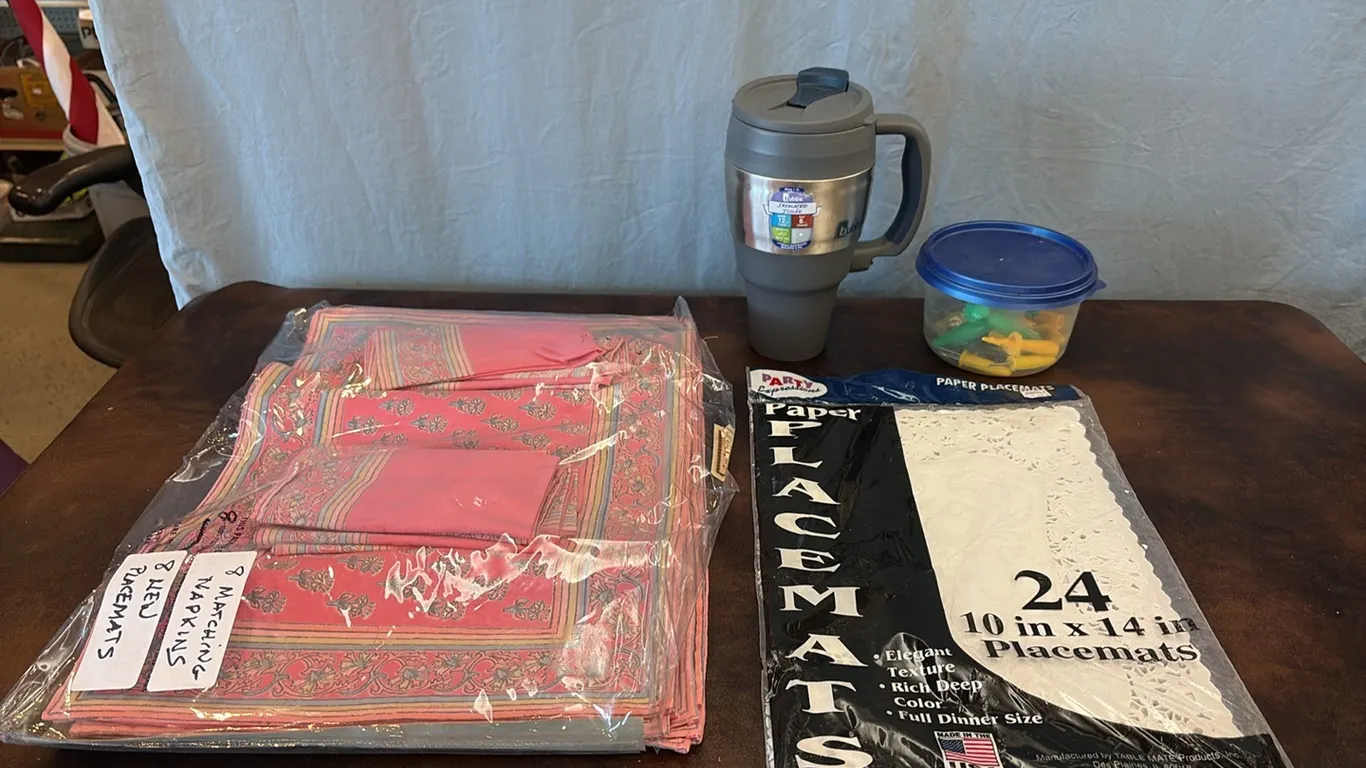 Placemats, Bubba Thermos & Corn Holders
