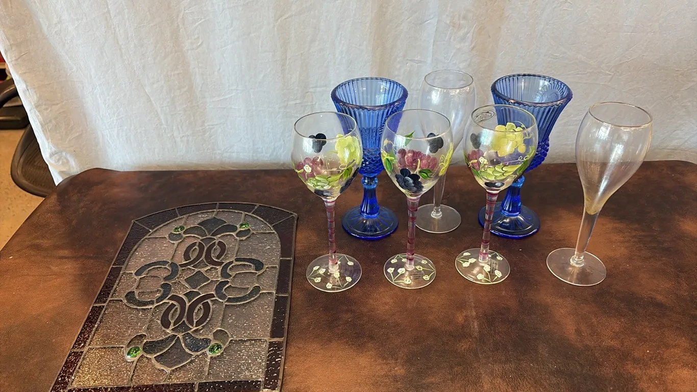 Stained Glass Decor & Stemmed Glasses