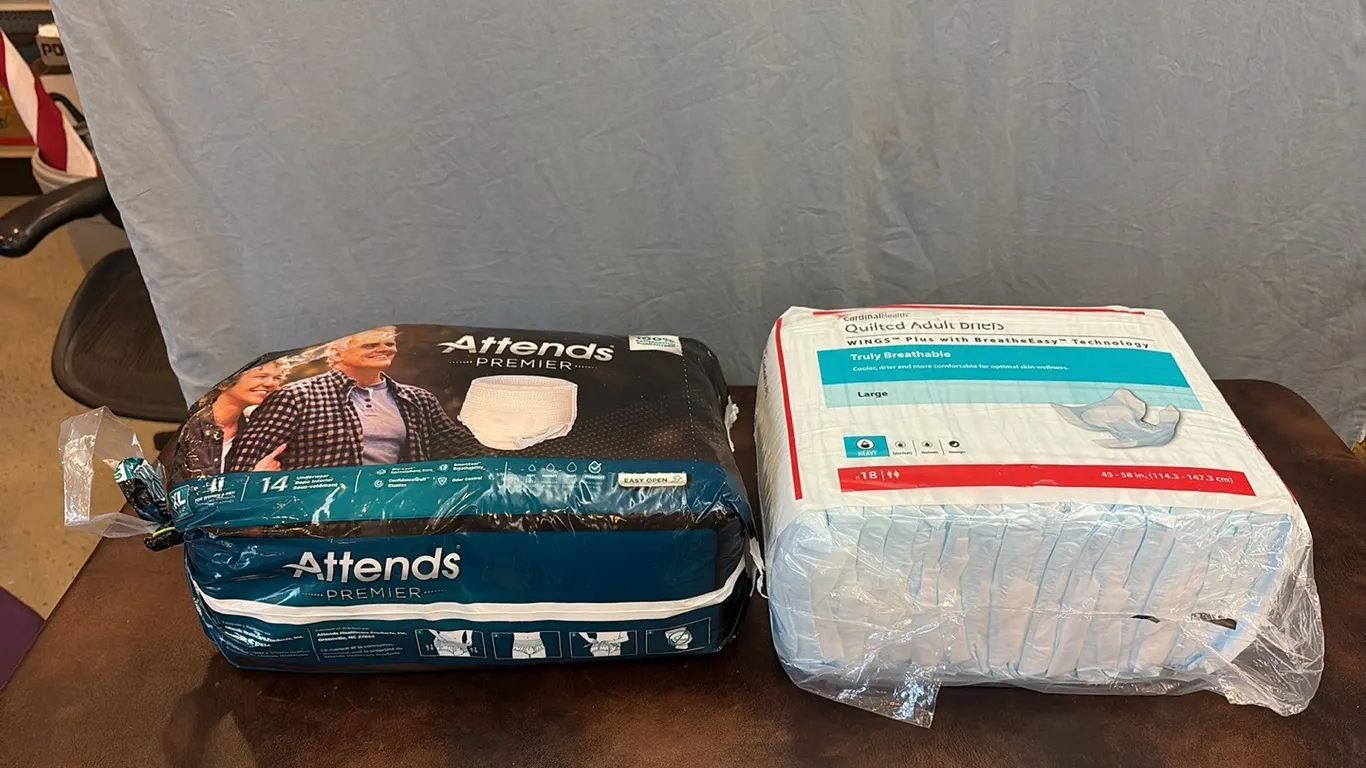 2- Packs of Adult Diapers