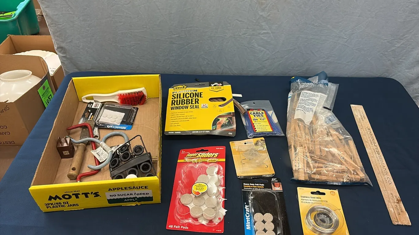 Steel Wire, Felt Pads, Window Seal, Clothes Pins & Misc