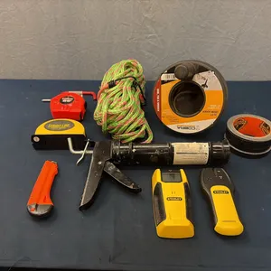 Stud Finders, Laser Level, Rope & Drum Auger