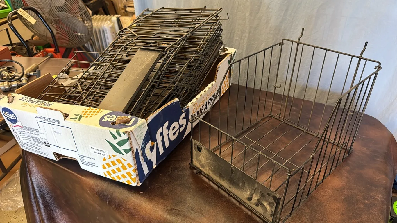 9 peg board wire baskets