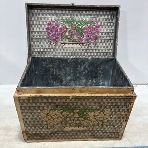 Tin Lined Tea Advertising Wood Box