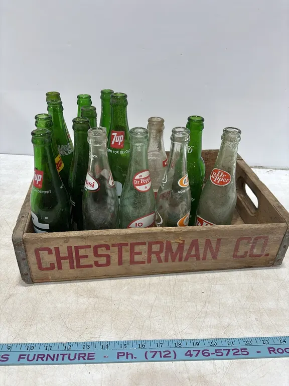 Soda Bottles & Wood. Crate