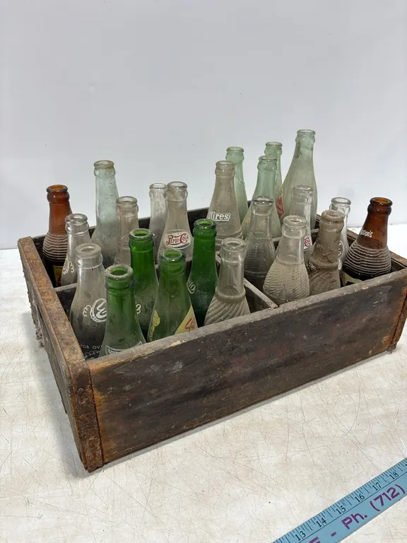 Soda Bottles & Wood Crate