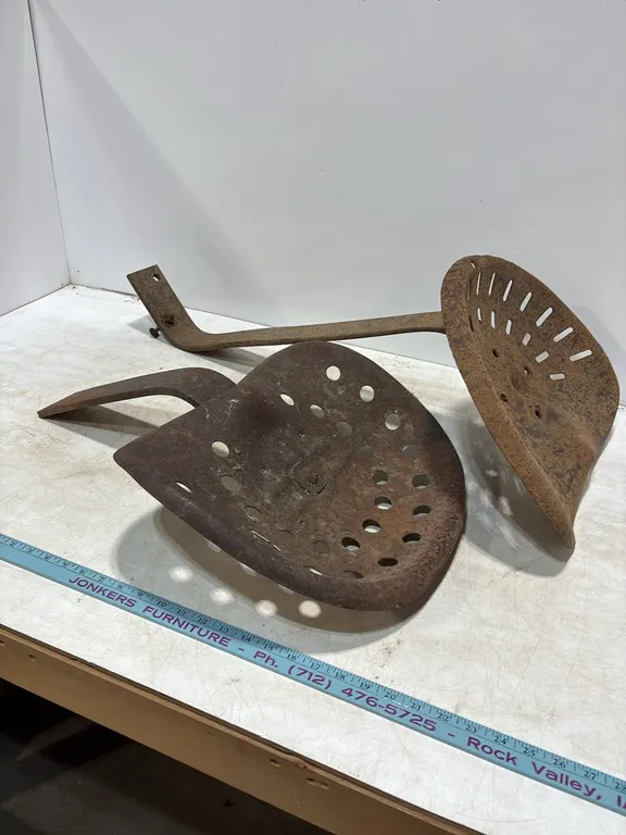 2 Metal Implement Seats