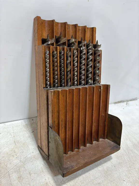 Wood Box of Auger Bits