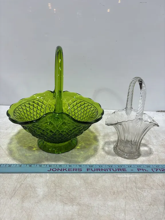 2 Glass Baskets