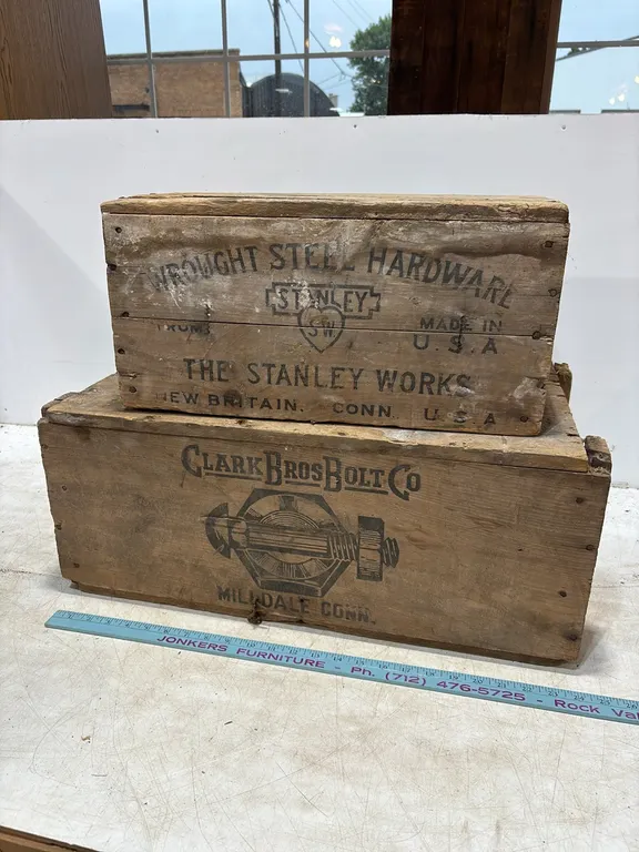 2 Wooden Boxes
