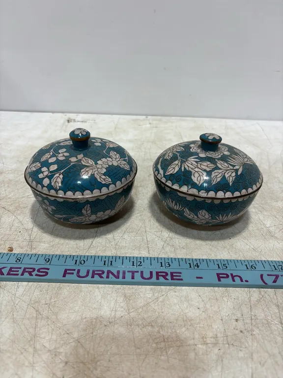 2 China Enamel Bowls