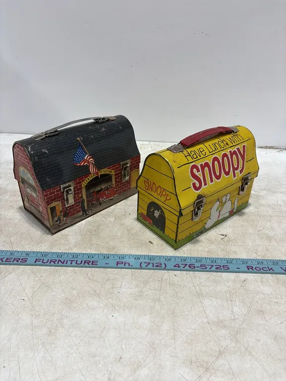 2 Metal Lunch Boxes