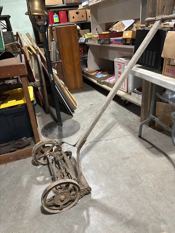 Old Push Lawn Mower - No Gas Needed!