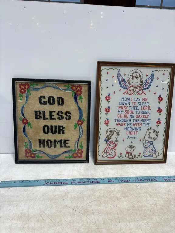2 Embroidry framed Hangings