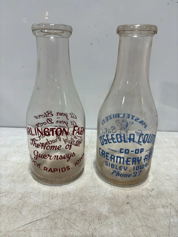 Sibley & Rock Rapids Milk Bottles
