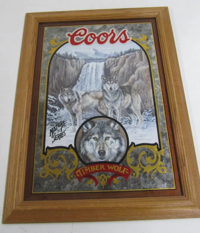 Coors Nature Series No. 1 Timber Wolf Wall Hanging