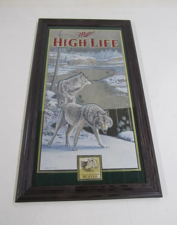 Miller High Life "Wolves" Zoellick Mirrored Print