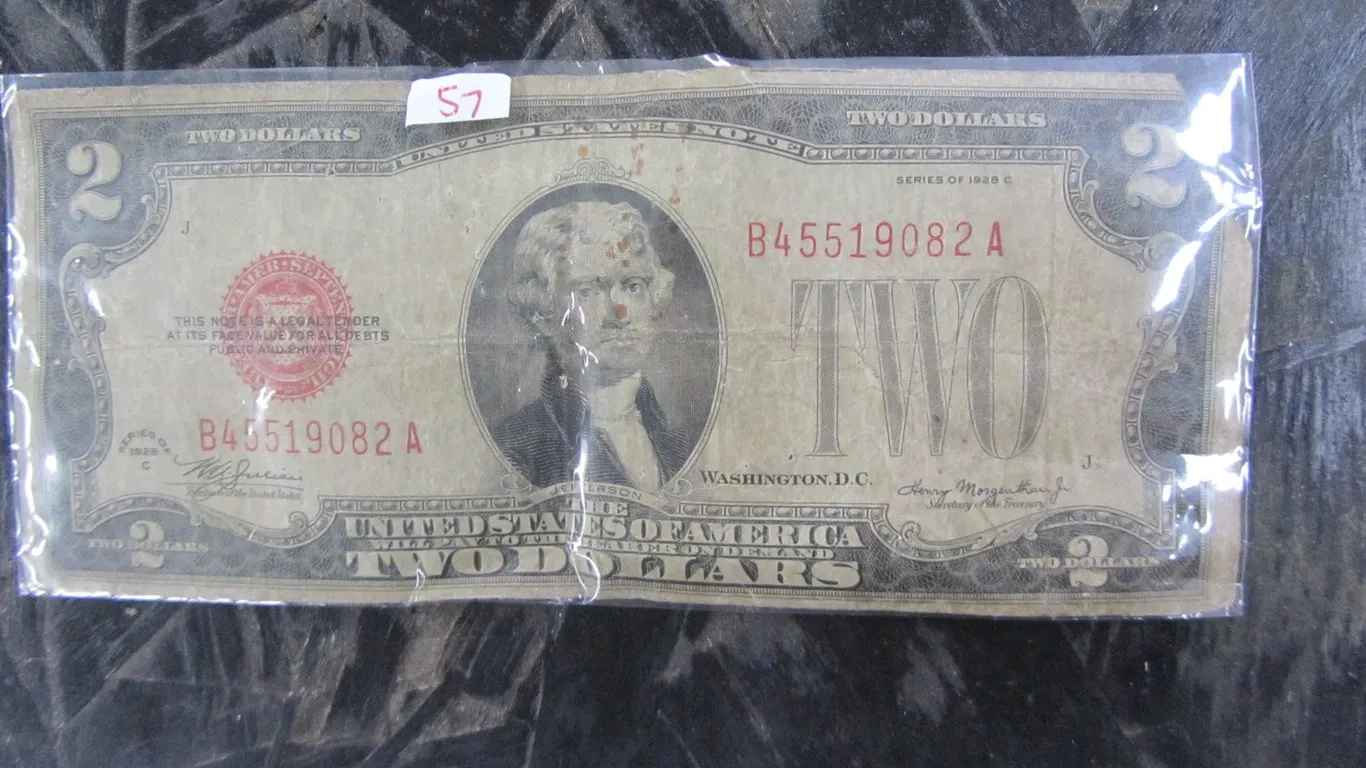 1928-C Red Seal 2 Dollar Note
