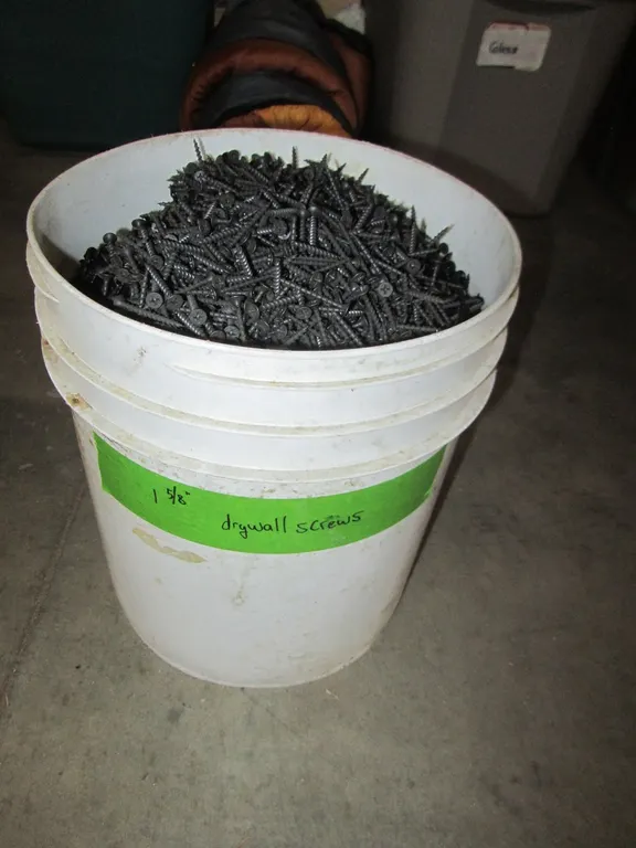 Bucket Full Of 1-5/8" Drywall Screws