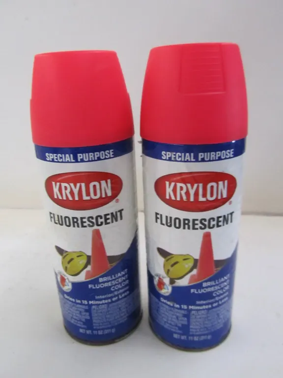 (2) Cans Of Krylon Fluorescent Special Purpose Spray Paint