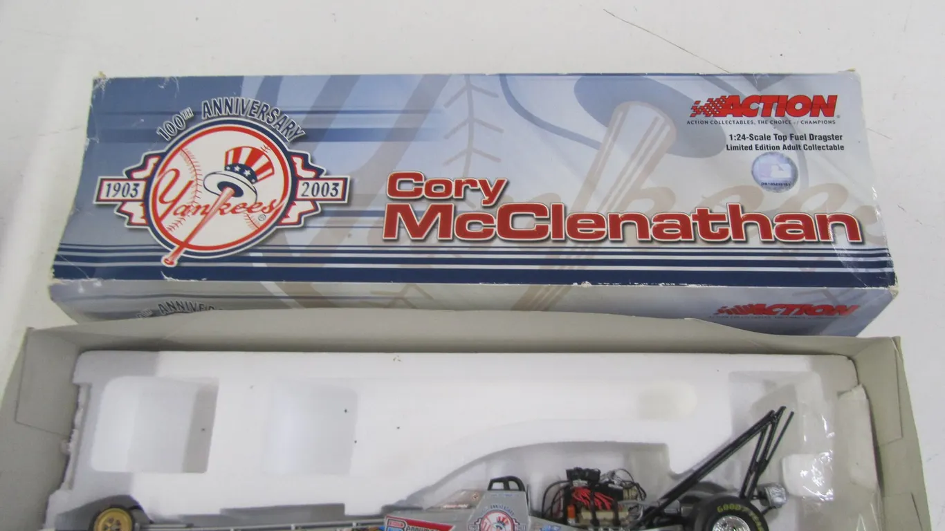 2003 Action Cory McClenathan New York Yankees 100th Anniversary Top Fuel Dragster
