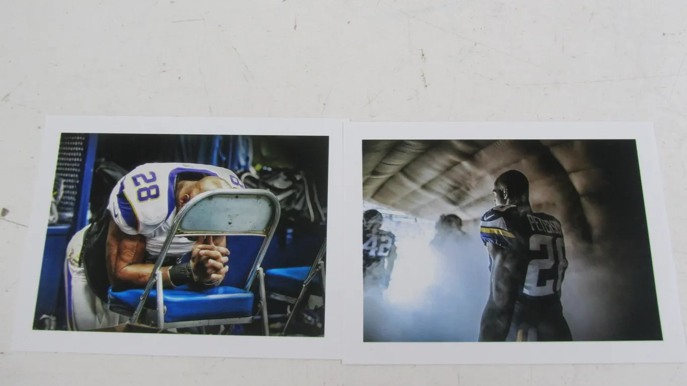 (2) Adrian Peterson Photographs
