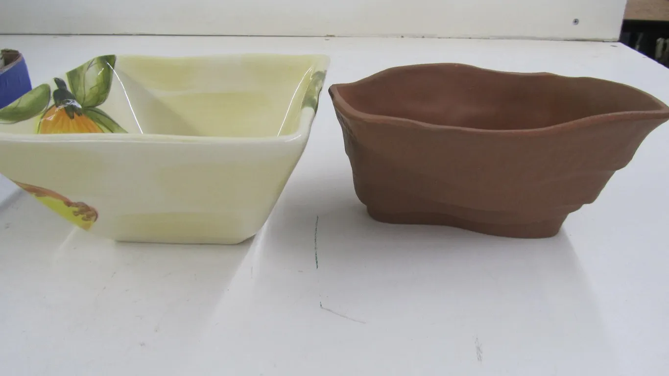 McCoy #756 Pottery Dish And Pier 1 Ceramic Dish