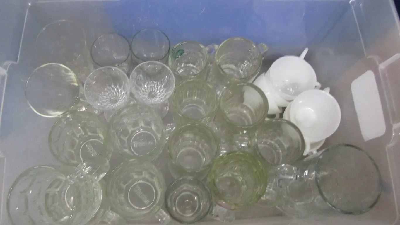 Tub Of Assorted Drinking Glasses